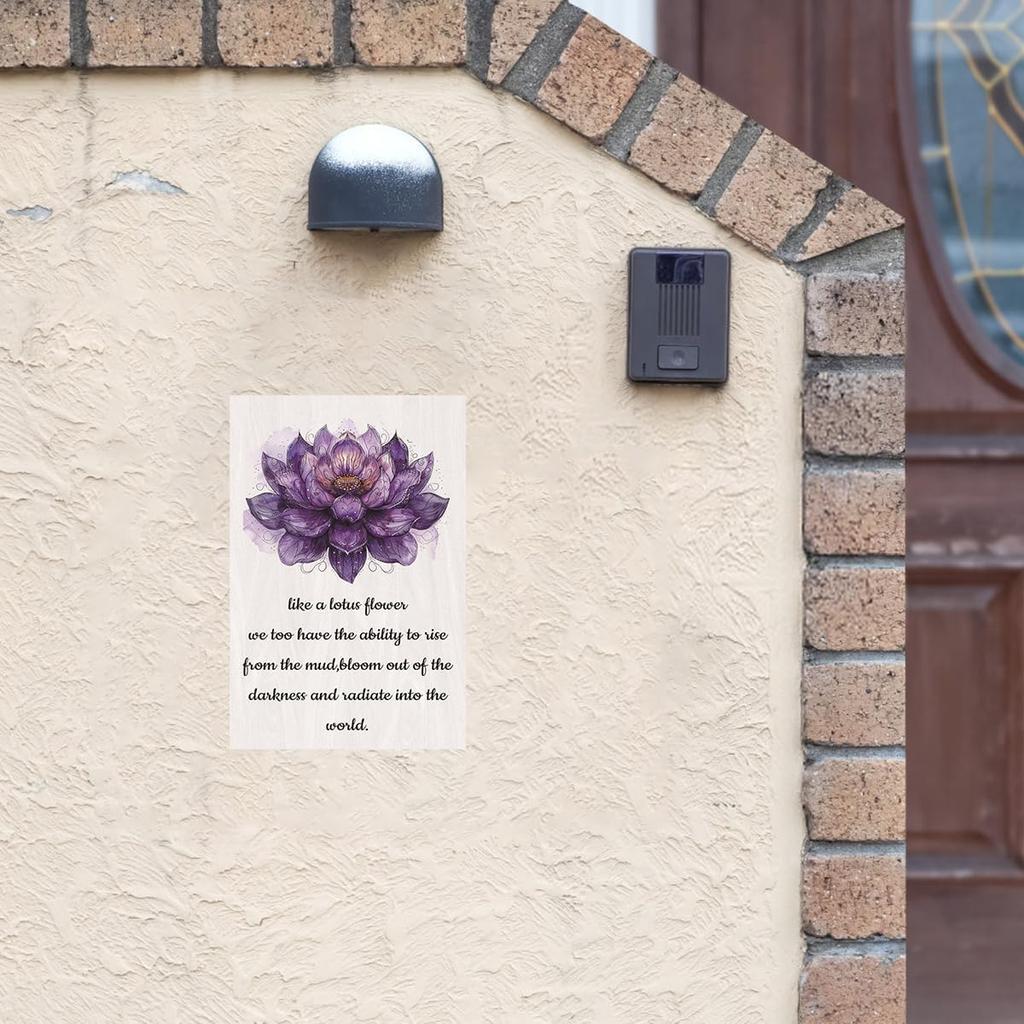 Lotus Flower Quote Metal Tin Sign pirational Meditation Poster Signs Rustic Hanging Plaque Art Wall Decor for Home Yoga Studio Poster 8x12 Inch