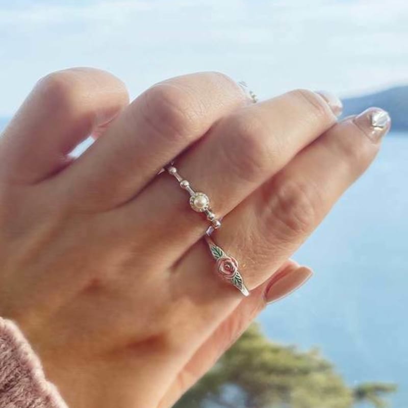 Ollia Rose Silver 925 Sterling Silver Layered Silver Ring