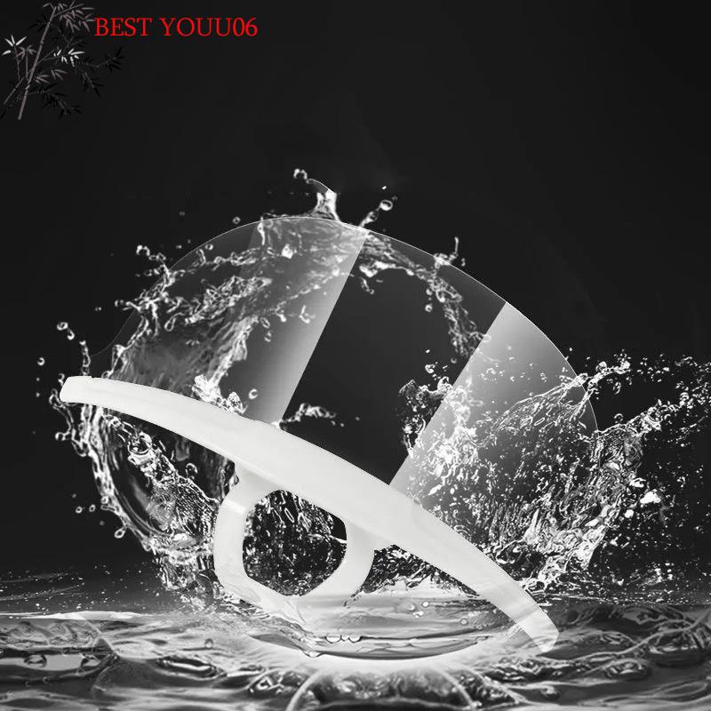 (YOUU06)20 PEZZI Maschera Trasparente in Plastica per Catering Hotel Bellezza Chef Cameriere Maschera Protettiva Riutilizzabile Visibile Anti-Schizzo