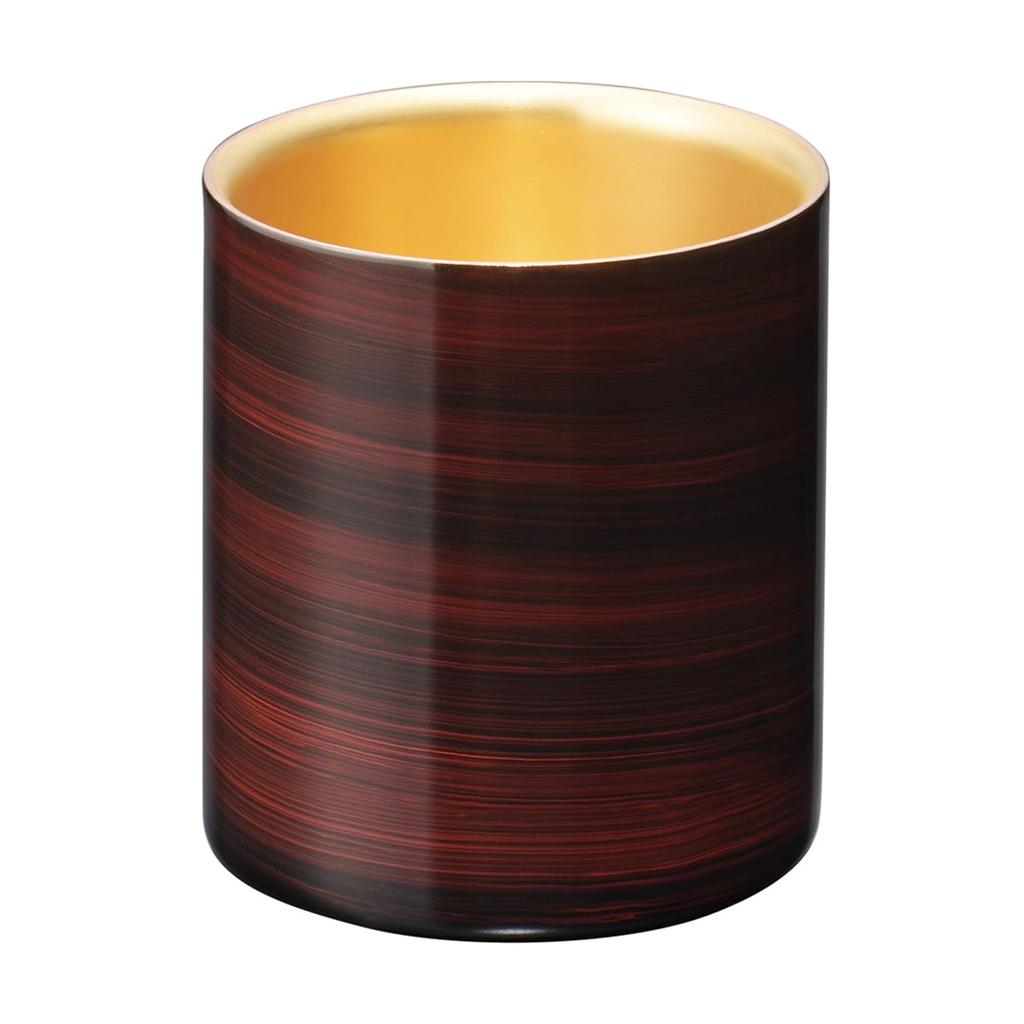 Tsubame Yamanaka Lacquer Rock Glass Double Wall Akatsuki Lacquer x 250cc SimpleBag Made in Vietnam Lacquer Made in Japan J-kitchens-SimpleBag 7.3cm