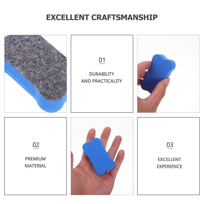 24 Pcs Dry Erase Erasers Whiteboard Erasers EVA Felt Cloth Erasers Bone-shaped Whiteboard Erasers