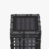 Outdoor Light with Solar Module, Automatic On-Switch, 8 h Operating Time, Rattan Look, Steel, 15.5 x 15.5 x 46 cm, Grey