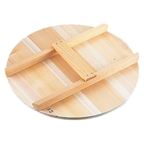 Miyabi Urushi Kogei Thick Sawara Wood Lid with H-Shaped Handle, 42cm, Made in Japan, AKB03042