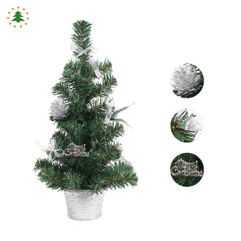 20/30/40cm DIY Christmas Desktop Tree with Ornaments - Potted Decorations