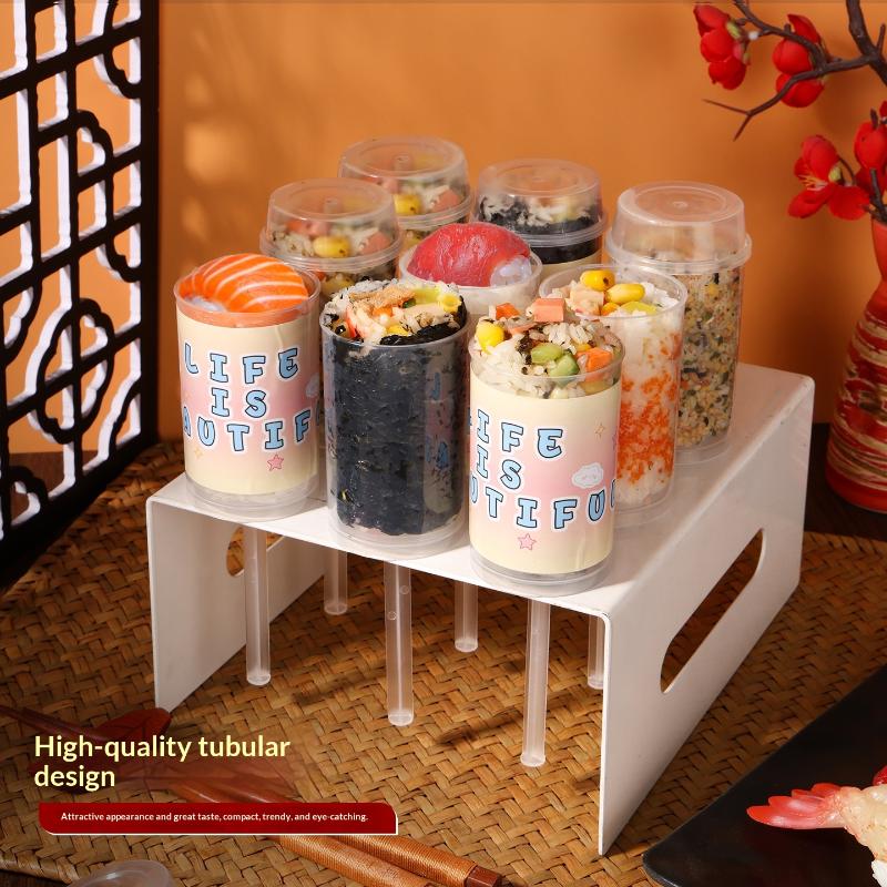 5/10Pcs Round Sushi Push Box Food Grade Sushi Mold Cone Push Up Paper Bucket Packaging Paper Box Bento Accessories