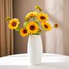 White Ceramic Flower Vase, Large, 25cm, Scandinavian Style, Ceramic, Stylish, Perfect for Ikebana, Home Decor, Gift