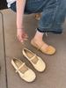 Ladies' New French Mary Jane Shoes with A Small Fragrant Style and Flat Bottom, Evening Style, and Small Leather Shoes