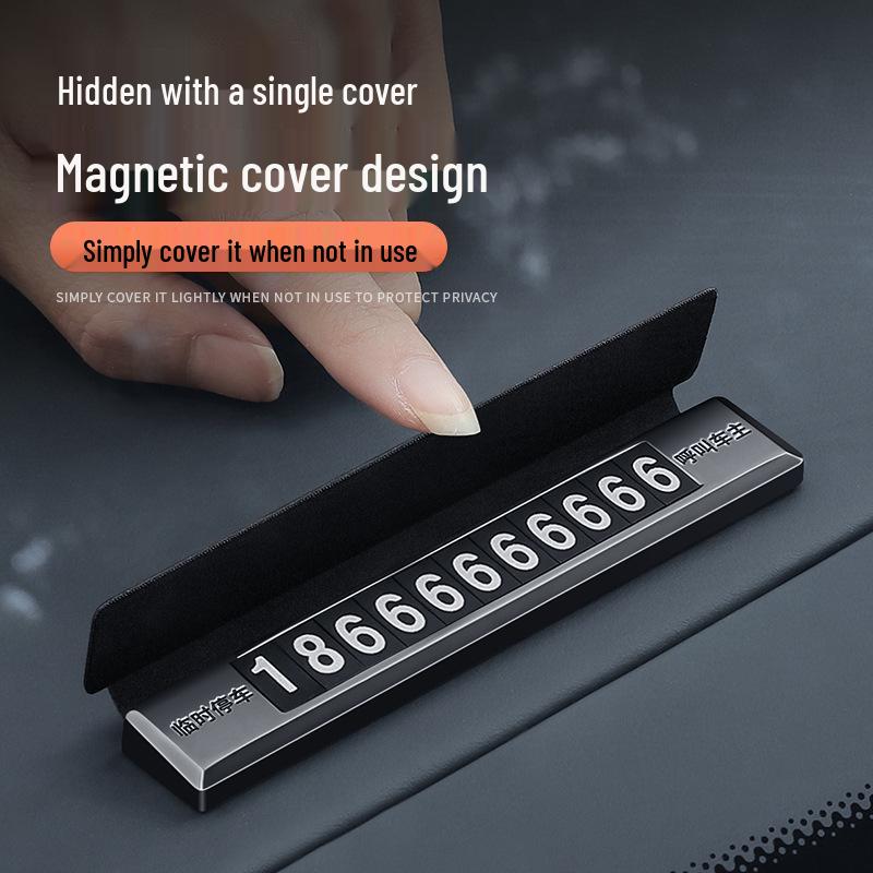 Temporary Tank Car Interior Parking Phone Number Plate Accessory