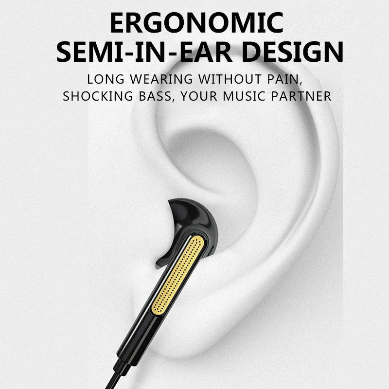 6D Surround Sound Metal Headphones 3.5mm&type-C Wired Control Headsets With HD Mic Earbuds For iPhone15/16 For Samsung Earphones