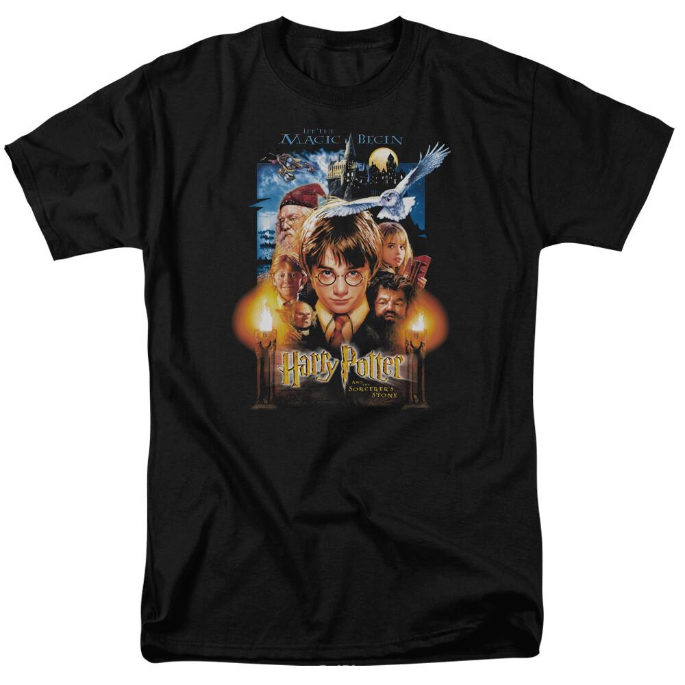 Harry Potter Movie Poster T Shirt Mens Licensed Wizard Movie Tee Black XXXXL