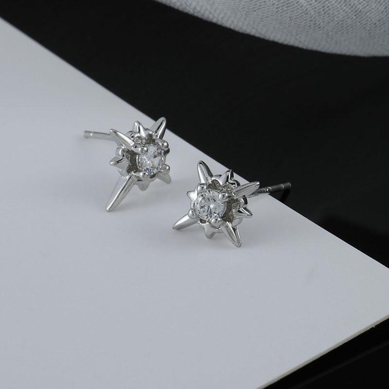 Polaris Magnetic Stud Earrings: No-Piercing, Unisex Hip Hop Ear Clips, Trendy Jewelry for Men & Women