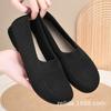 Women's shoes 2024 new spring and summer breathable middle-aged and elderly mother shoes one-pedal flat shoes soft sole comfortable single Doudou sho