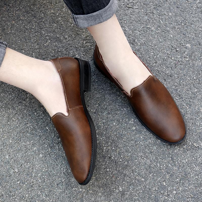 genuine Leather Loafers slip on Casual Driving Shoes for Man Lightweight Fashion Flats Breathable Comfortable Moccasins men