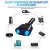 Ładowarka samochodowa USB, adapter zapalniczki samochodowej 1-2 z dwoma portami USB 3.1A, wyświetlacz napięcia LED, zabezpieczenie bezpieczeństwa, 12 V/24 V