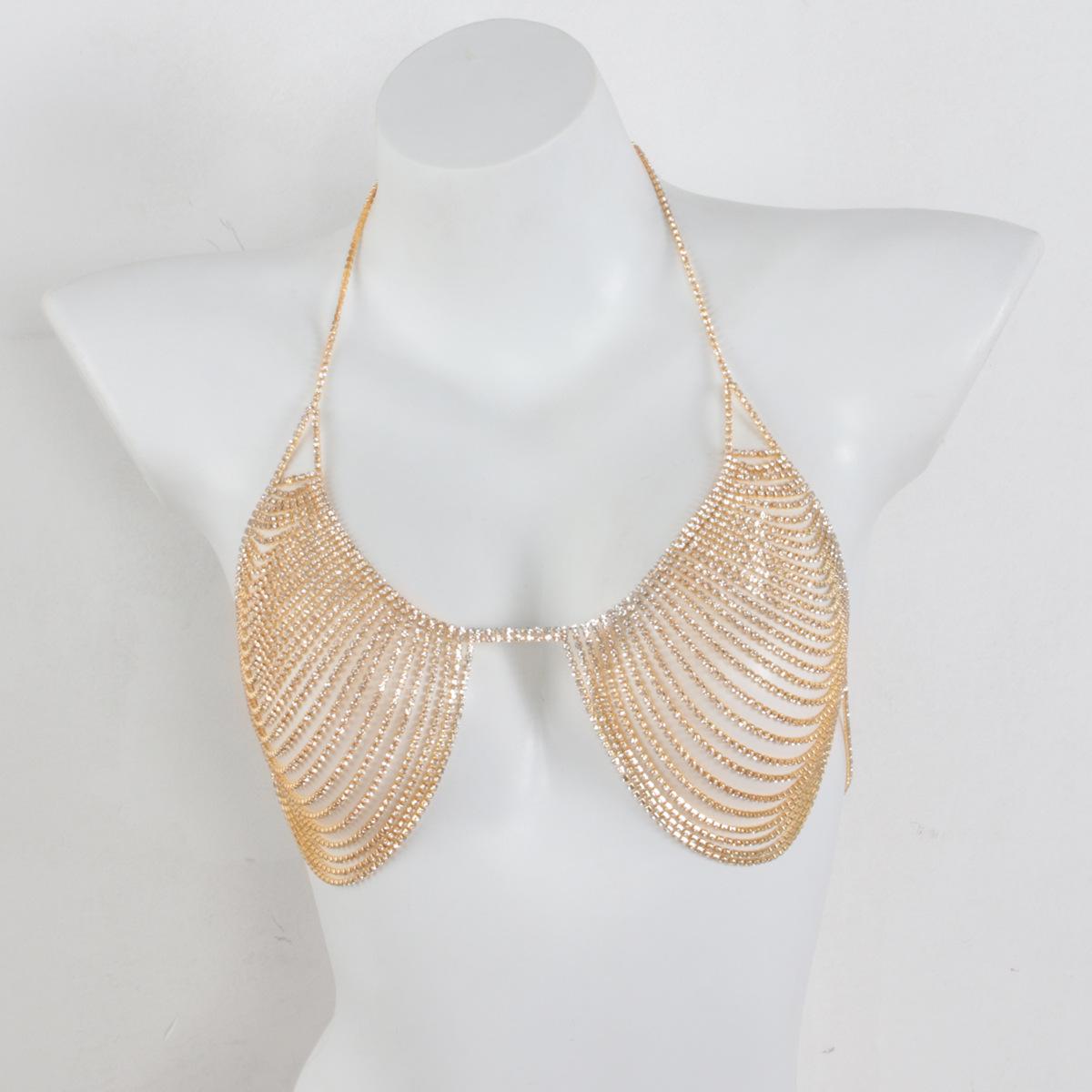 

Европейская и американская цепочка для тела бикини с кисточками из стразов для женщин