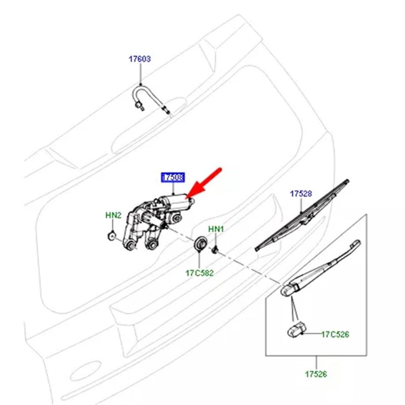 Rear Windshield Wiper Motor For 53029112 6H52-17404 460361A H27395 Clear Visibility in Harsh Weather, Efficient Cleaning