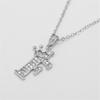 Pendant Necklace Crown 26 Letter Jewelry Sparkling Cubic Zirconia Choker Necklace Birthday Gift