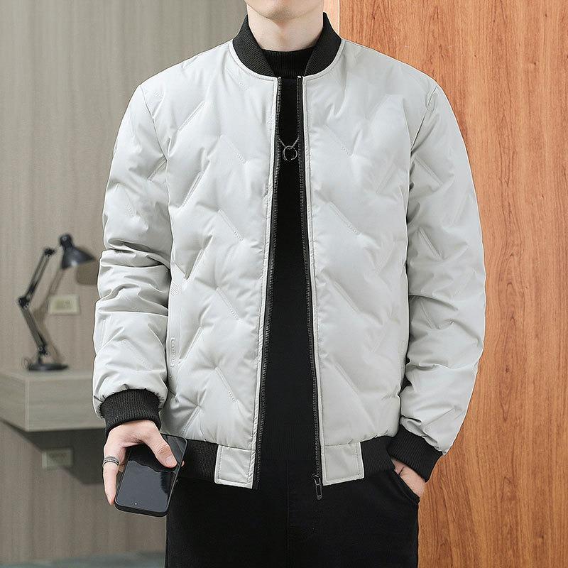 Winter Cotton-padded Jacket Men's Fashion Loose Baseball Collar Velvet Thickened Cotton-padded Jacket Winter Cotton-padded Jacket Public Version
