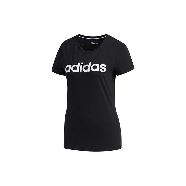 (WMNS) adidas neo W Esntl Lg T 1 Sports Short Sleeve Black Women s FP7868 S