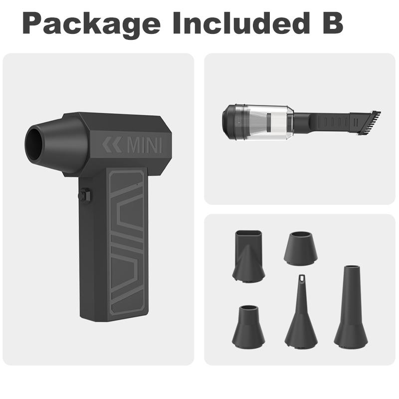 Pocket Dust Blower Violent Fan 300000RPM Powerful Air Blower Electric Air Duster With 5 Nozzle Rechargeable Super Jet Dry Blower