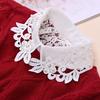 Elegant Lace Collars For Women Shirt Fake False Collar With Beads White Detachable Collar For Women Half Shirt Col Nep Kraagie