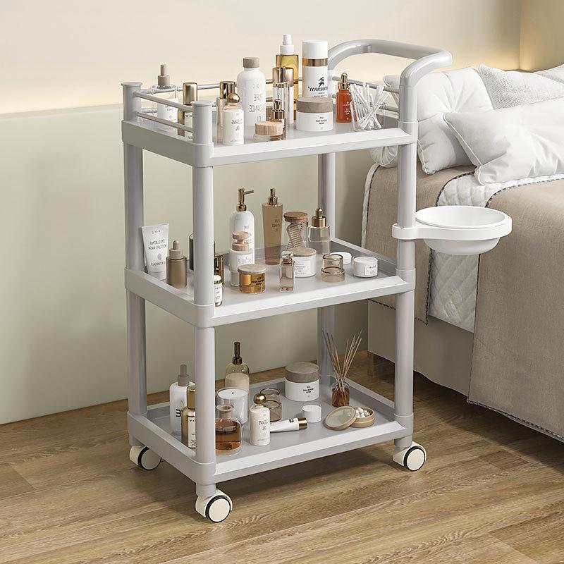 Mehrschichtiger Beauty-Salon- und Pflegewagen mit Schublade