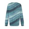 Long Sleeve Print Pullover Top Blouse Casual Round Neck Women Fashion