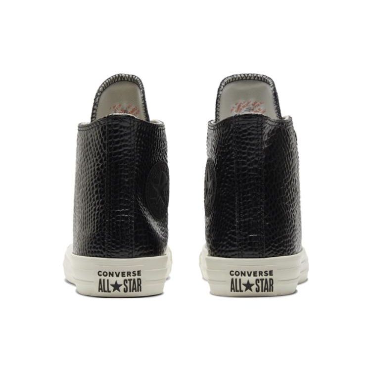 Converse Chuck Taylor All Star Kožené Pohodlné Prodyšné Protiskluzové Odolné Vysoké Skate Boty Dámské Tenisky Černé A04264C