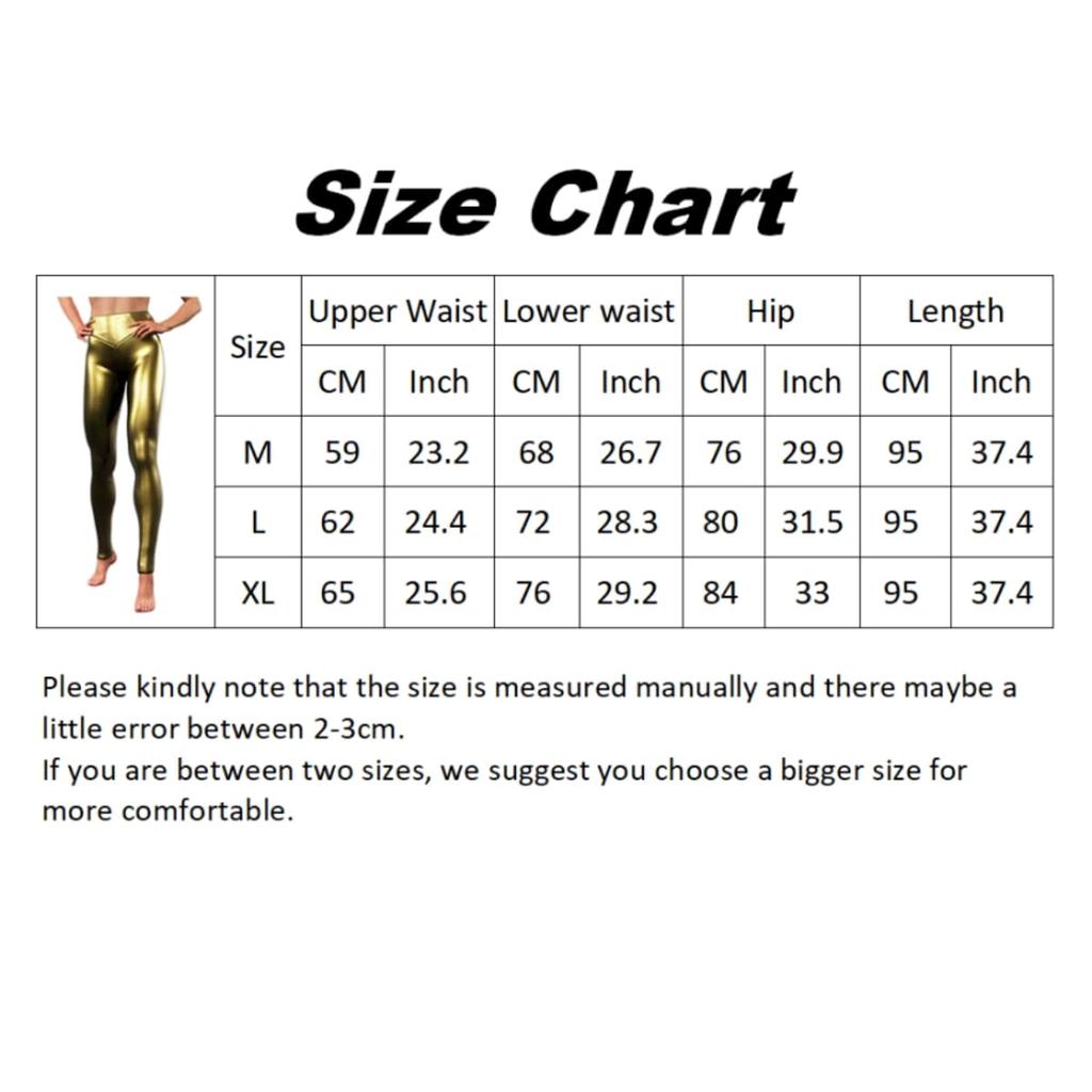 Glänzende Stretch Sexy Wet-Look Metallic Disco Tanz Yoga Entspannte Skinny Slim Fit Tanzbekleidung und Nachtclub Kleidung [Getrays] Damen Leggings, Hohe Taille