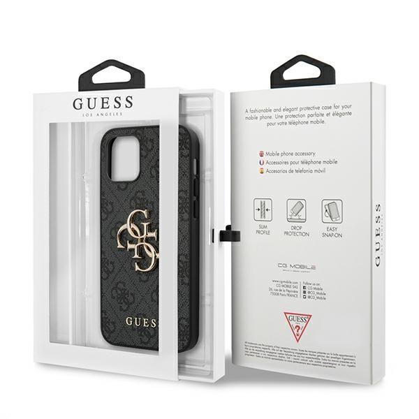 Guess Guhcp12M4Gmggr Iphone 12/12 Pro 6,1 Szary/Grey Hardcase 4G Big Metal Logo