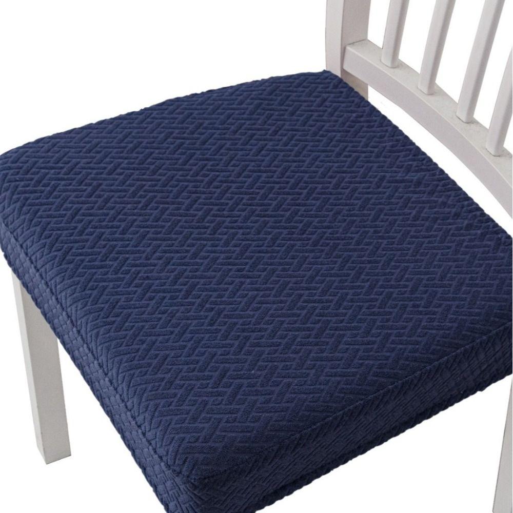 Washable Stretch Chair Seat Covers Solid Colors Spandex Chair Covers  Dining Room