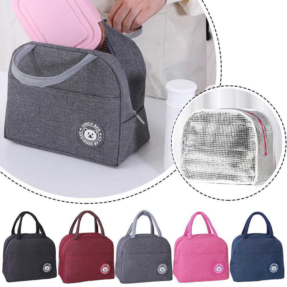 Portable Camping Insulated Lunch Bag Insulation Package Insulated Thermal Food Picnic Bags Pouch For Women Kids Children Ba I3G5
