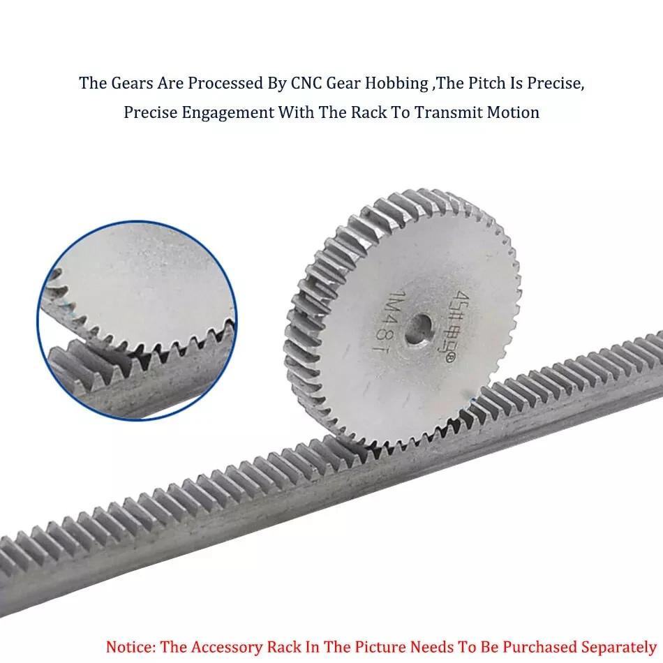 1Pcs 1 Mod Spur Gears 45# Steel Thickness: 10mm Transmission Gear For CNC 27/28/29/30/31/32/35/36/40/45/50/60 Teeth