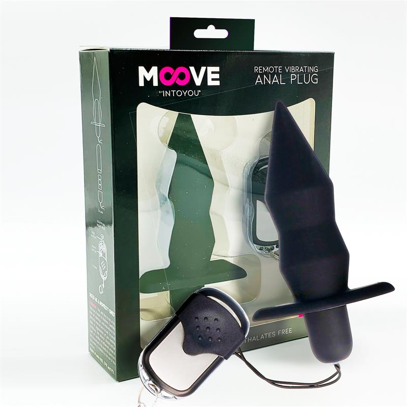 Anal Plug with Vibration and Remote Control Black