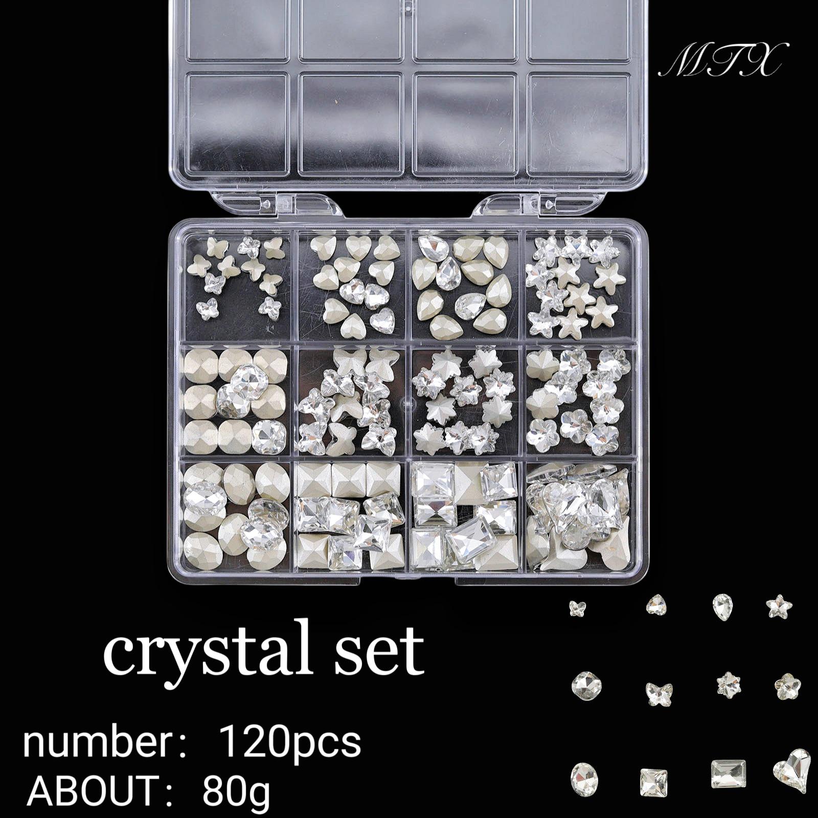 

Набор аксессуаров для нейл-арта со стразами в форме остроконечного бриллианта в смешанном стиле