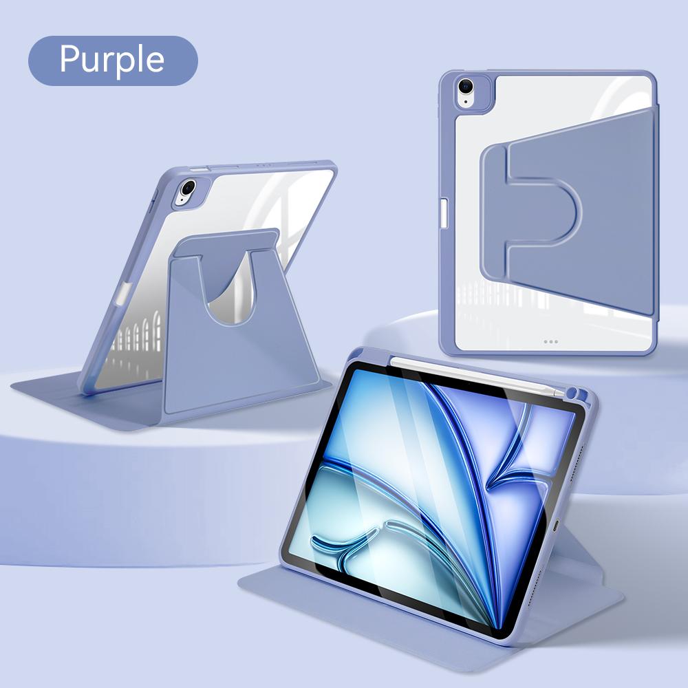 For iPad Air 11 M2 Case Pro M4 360° Rotation Cover for Air 5/4 iPad 10th 10.9in Mini 6 7/8/9th 10.2in Pro12.9 Tablet Cover