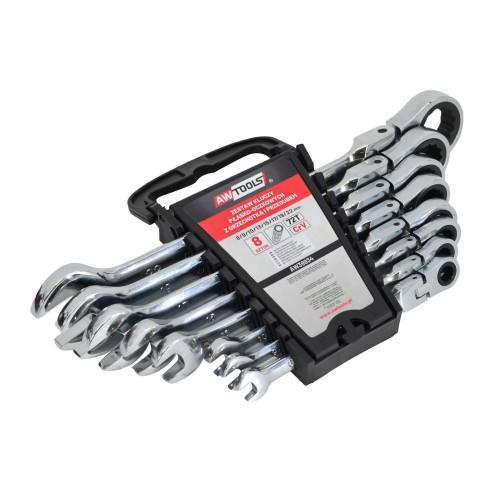 AW Tools Chrome Vanadium Steel Flexible Combination Spanner (Pack of 8)