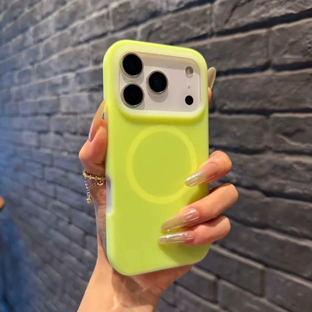 For Magsafe Candy Jelly 2 IN 1 Phone Case For iPhone 17 16 15 Pro Max Soft Silicone Matte Cases For iPhone 14 13 Pro Max Cover