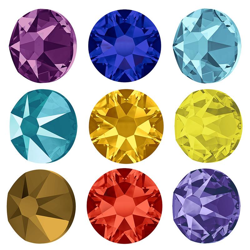 High Imitation Austrian Glass Hot Diamond Rhinestone Hot Melt Adhesive Eight Big Eight Small Diy Creative Clothing Accessories