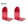 Non Scratch Book Ends for Bookshelves 1 Pair Acrylic Bookends, Clear Holders Shelves, Decorative Arch Home Library Storage Supplies Stopper, Bookshelf