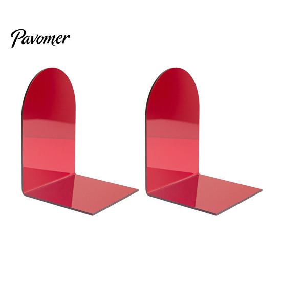 Non Scratch Book Ends for Bookshelves 1 Pair Acrylic Bookends, Clear Holders Shelves, Decorative Arch Home Library Storage Supplies Stopper, Bookshelf