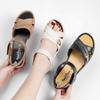 New Women's Summer Slope heeled sandals Mid Heel Thick Sole Comfortable High Heel Mom's Shoes Large Women's Shoes