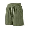 Men's Corduroy Casual Shorts with Elastic Waistband - Comfortable Outdoor Sports Bottom for Summer