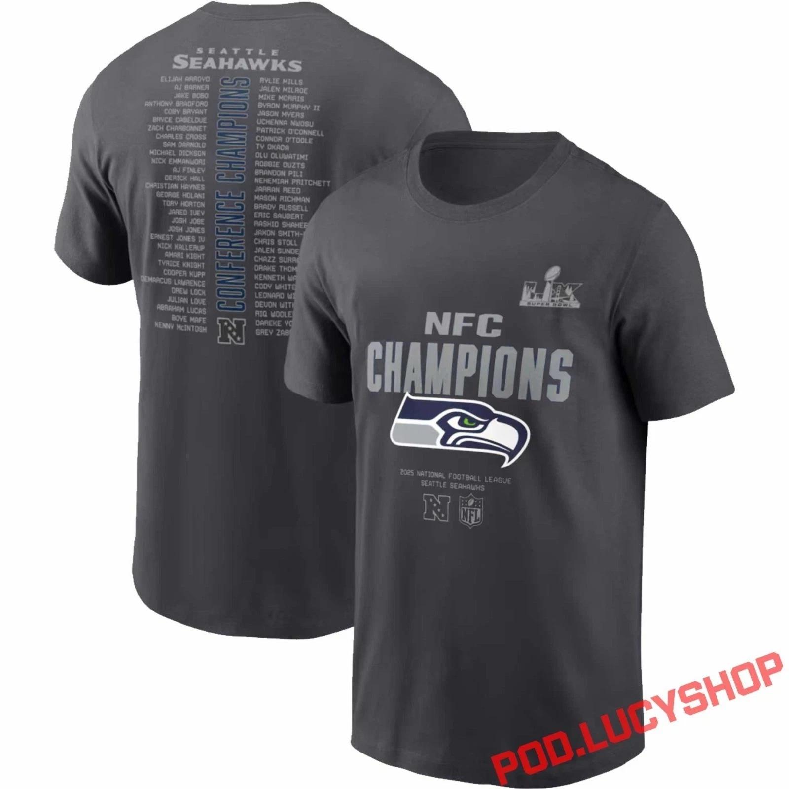Seattle Seahawk 2025 NFC Champions Super 1Bowl Shirt Unisex S-5XL S