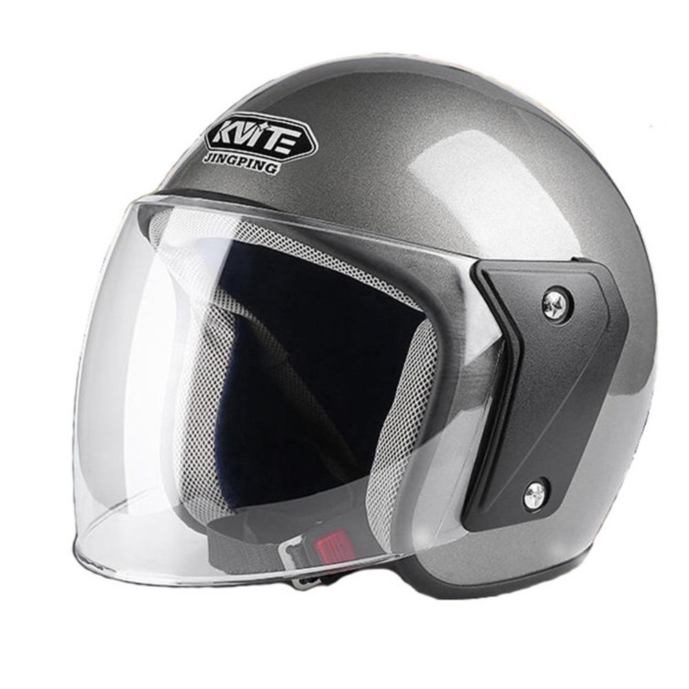 

Non-3C Helmet Unisex Four Seasons Electric Vehicle Helmet Half Helmet Thermal Protective Hat Electric Car Hard Hat One size