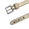 Women's 2.3cm Wide Rhinestone Leather Belt - European and American Cowboy Style Waistband