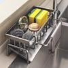 Multi-Function Sink Storage Rack for Dishcloths & Detergents