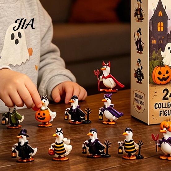 Surprise Collection Sets Halloween Horror Ducks Advent Calendar 2026, 24-Day Spooky Countdown with 24 Tabletop Figures Unique Collectible Duck