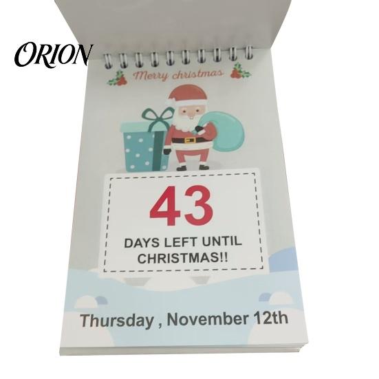Compact Holiday Calendar 2027 Christmas Advent Countdown Calendar, 100 Days Desktop Paper Flip Desk for Home Office Decor Festive