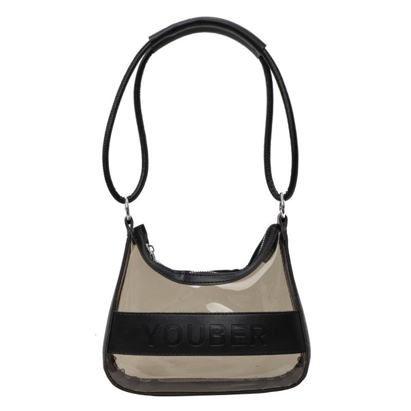 Transparent Jelly Bag Women's 2025 Spring New Versatile Messenger Bag High Value Niche Design Armpit Bag